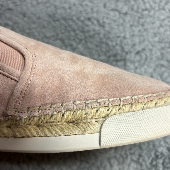💚👖Vince Camuto Espadrilles 7.5 Loafers Slide On Suede Leather Soft Pale Pink - Picture 12 of 13